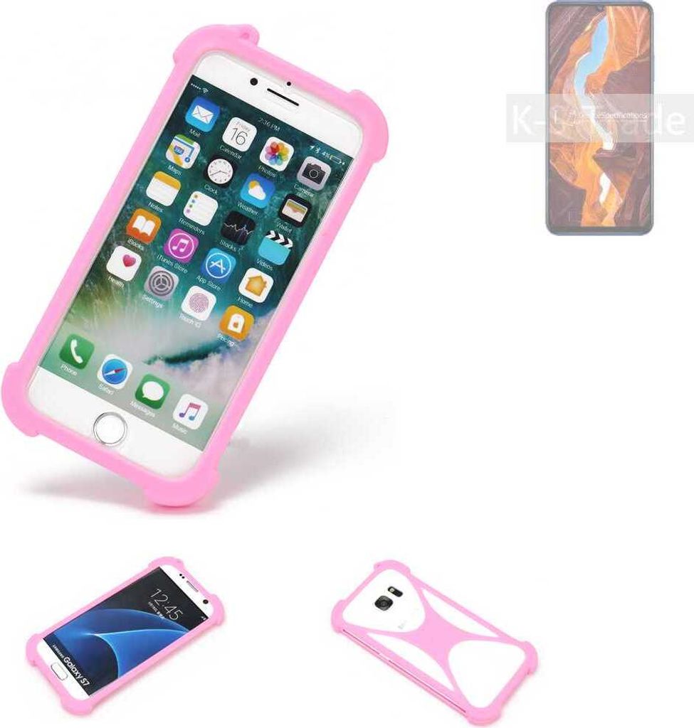 K-S-Trade Handy Hülle kompatibel mit Wiko 10 Schutz Hülle Bumper Silikon Schutz Hülle Cover Case Silikoncase Silikonbumper TPU Softcase Smartphone,