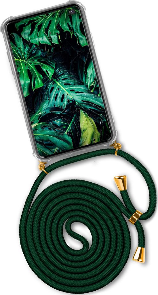 TWIST-Case + TWIST-Cord für Samsung Galaxy S10, Farbe:Deepest Jungle (Gold)