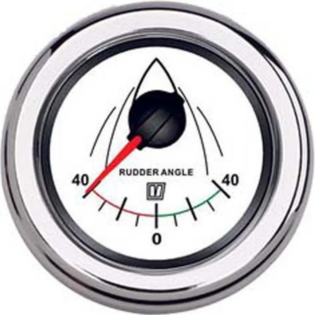 Indicateur d'angle de barre Vetus 52 mm argent 12-24V pour bateau