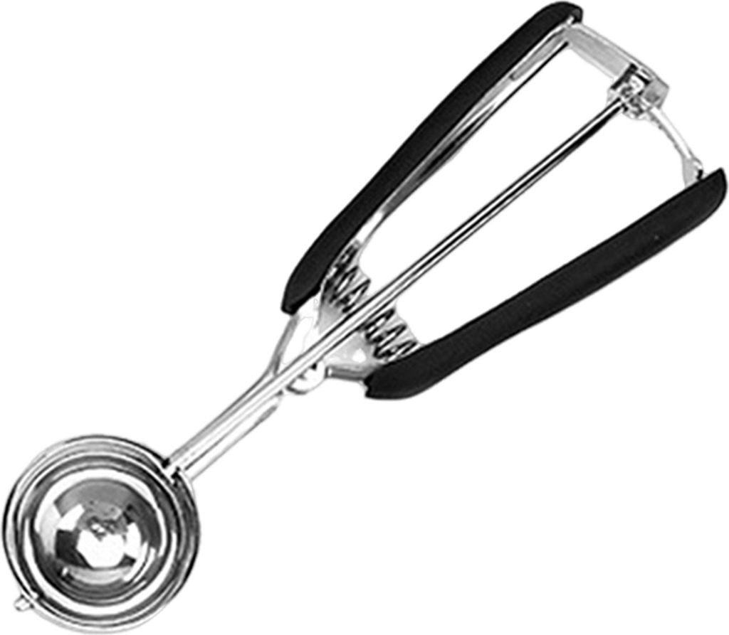 Eisportionierer aus Edelstahl, professioneller Kugelausstecherlöffel zum Backen, Obstportionierer mit Auslöser, Dessertlöffel für Zuhause, Gesc...