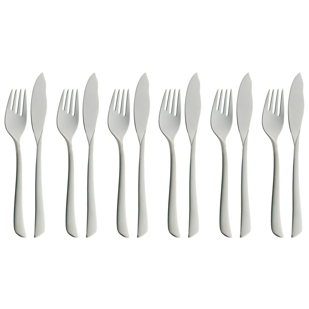 WMF Fischbesteck 12-teilig Virginia Fischgabel Fischmesser Cromargan protect teilmattiert