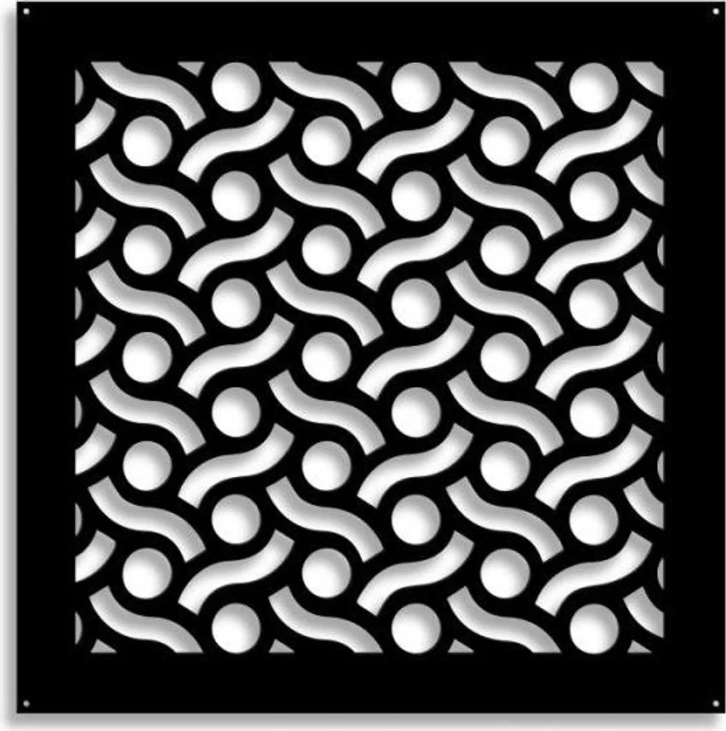 Pannello PVC Espanso BODIES 73x73cm Nero - Frangisole per Esterni