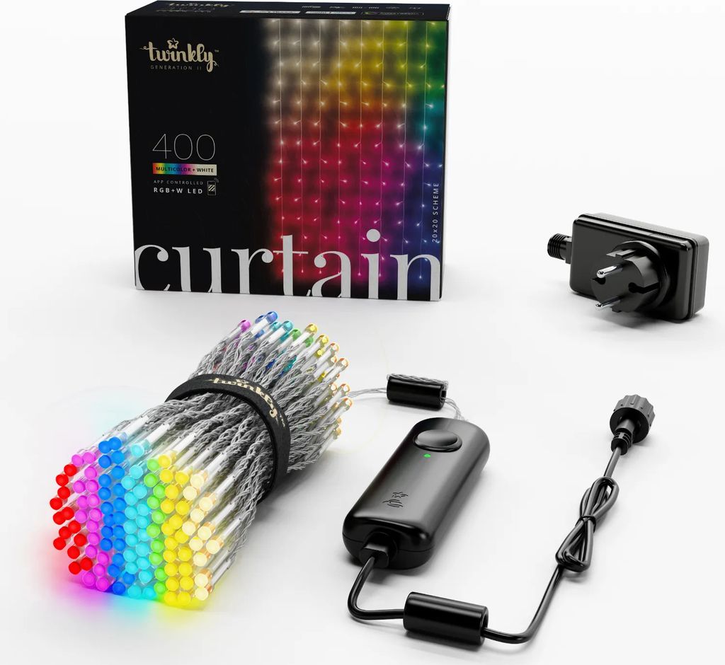 Twinkly Curtain 400 RGBW LED, kurtyna, przezroczysty Zdjęcie produktu 