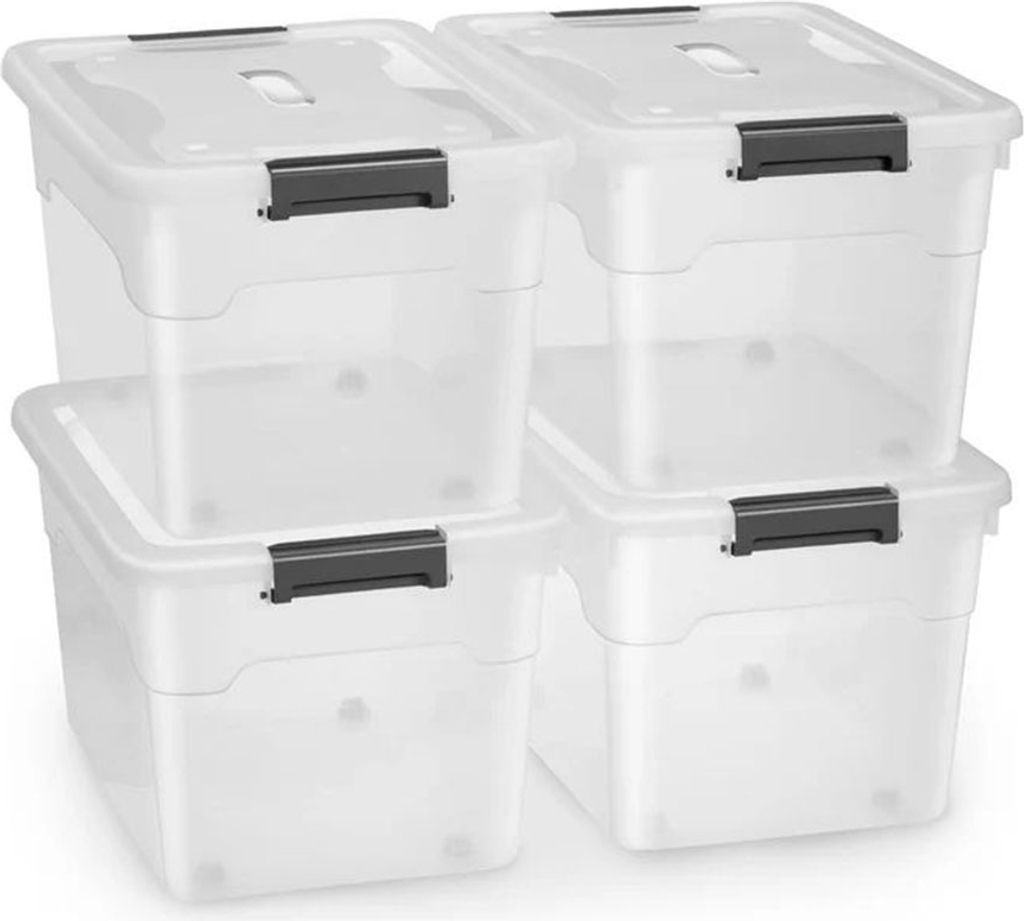 Úložné boxy s víkem 300393, plastové boxy pro přehledné Obrázek produktu 