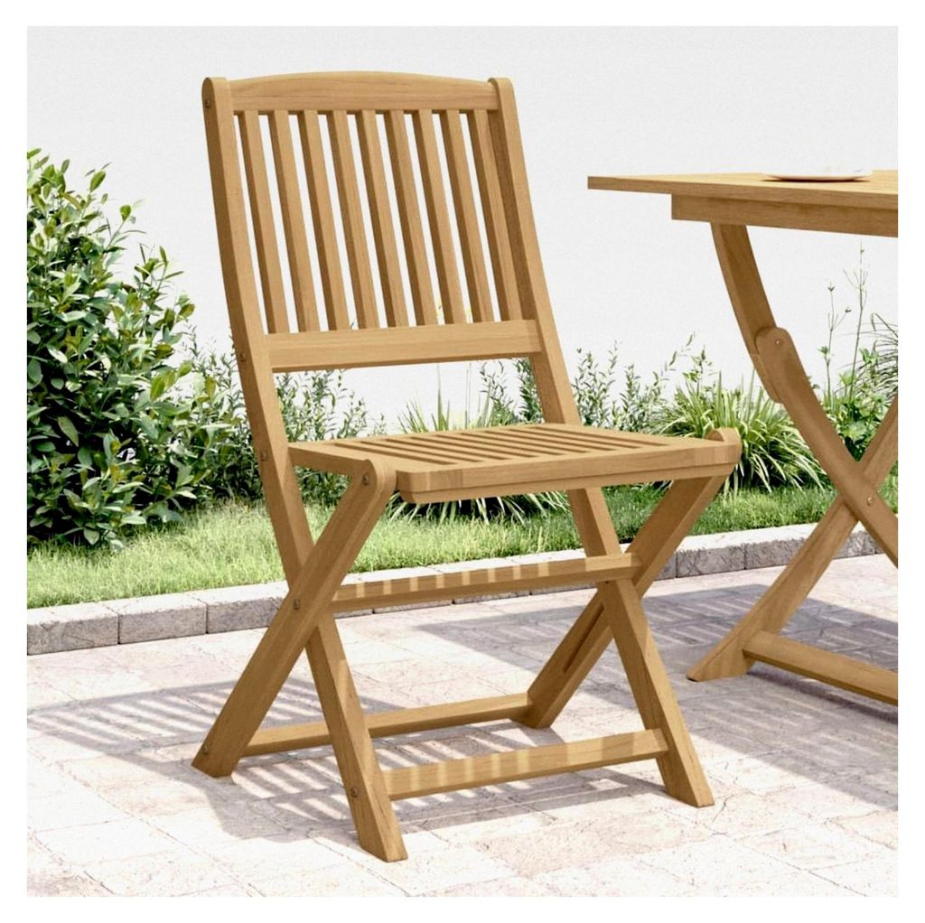 Klappbare Gartenstühle 4 Stück 57x49x90cm aus massivem Akazienholz
