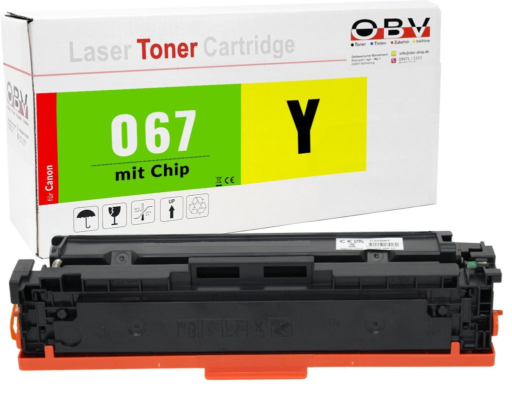 Canon 067 kompatibler Toner Gelb - LBP-633Cdw MF655Cdw MF657Cdw LBP-631Cw