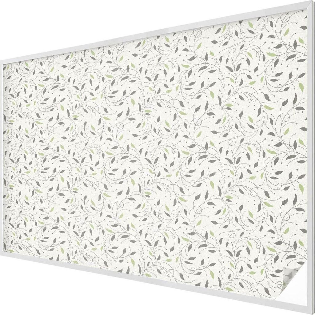 Buntglas Fensterfolie – 146x200 cm – Stained-Glass Design – blickdichte dekorative Sichtschutzfolie – selbstklebend, UV-Schutz – Blätter...