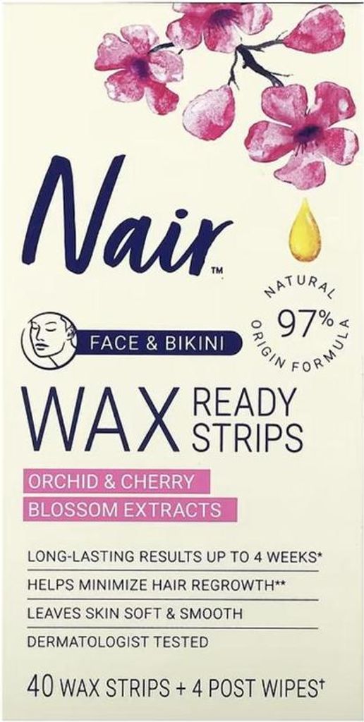 Nair | Paski woskowe - Orchidea i Wiśnia - 40 sztuk + 4 Zdjęcie produktu 