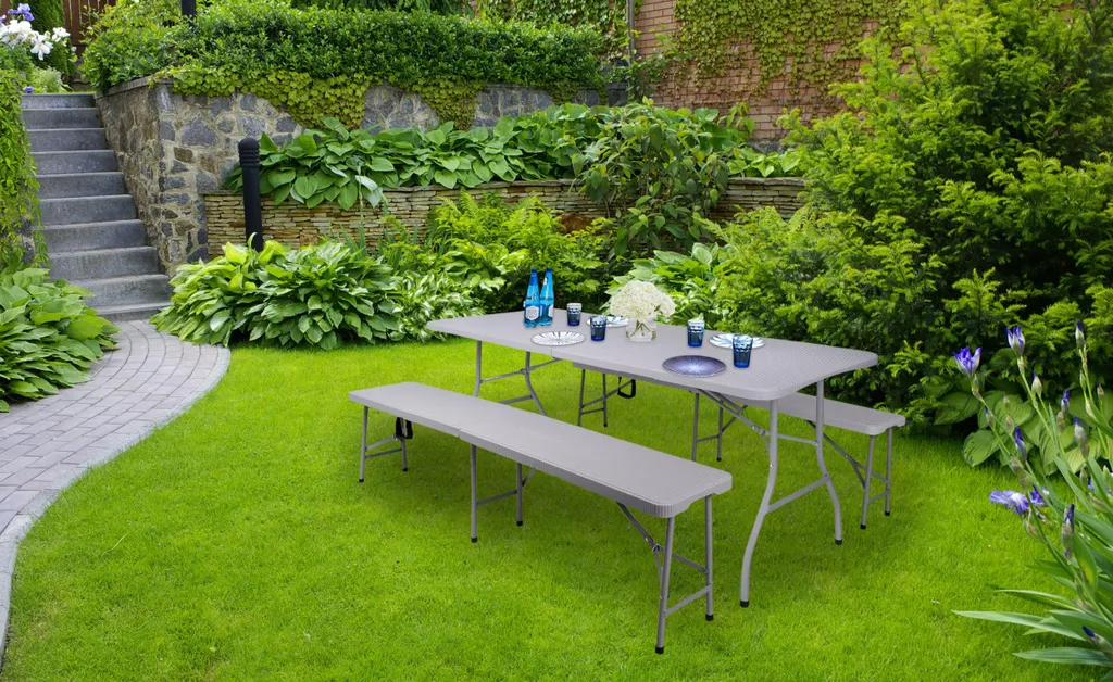 Table pliante 180 cm grise : la solution compacte pour vos réceptions - 15