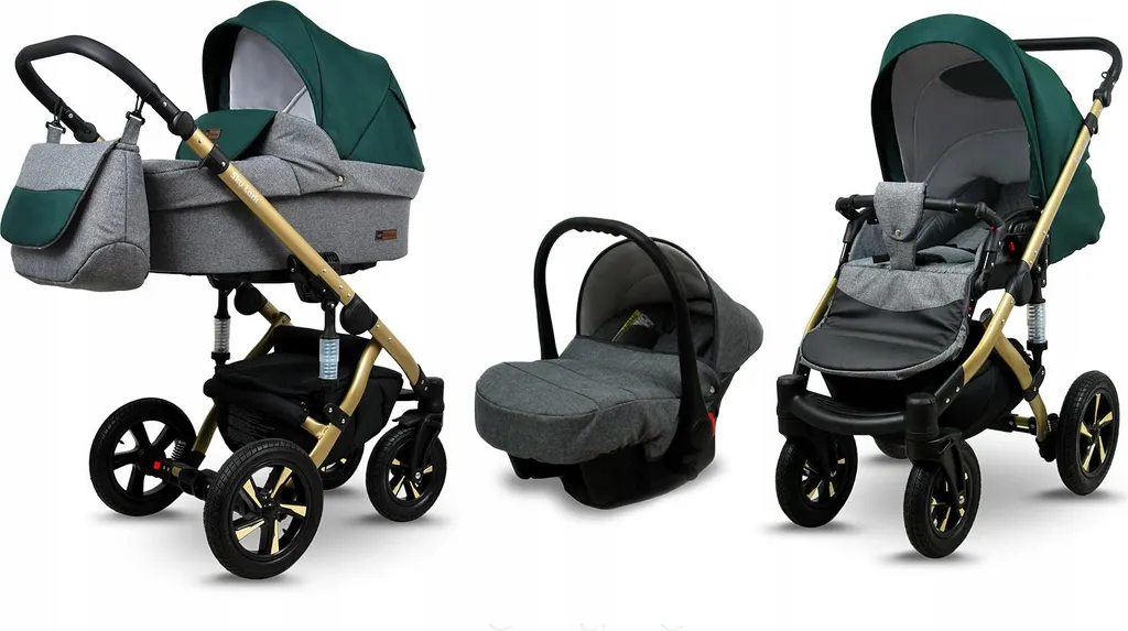 BabyLux® Sky Lark Kit Chaton 3en1 Gris Flex Vert - Pack Complet Premium