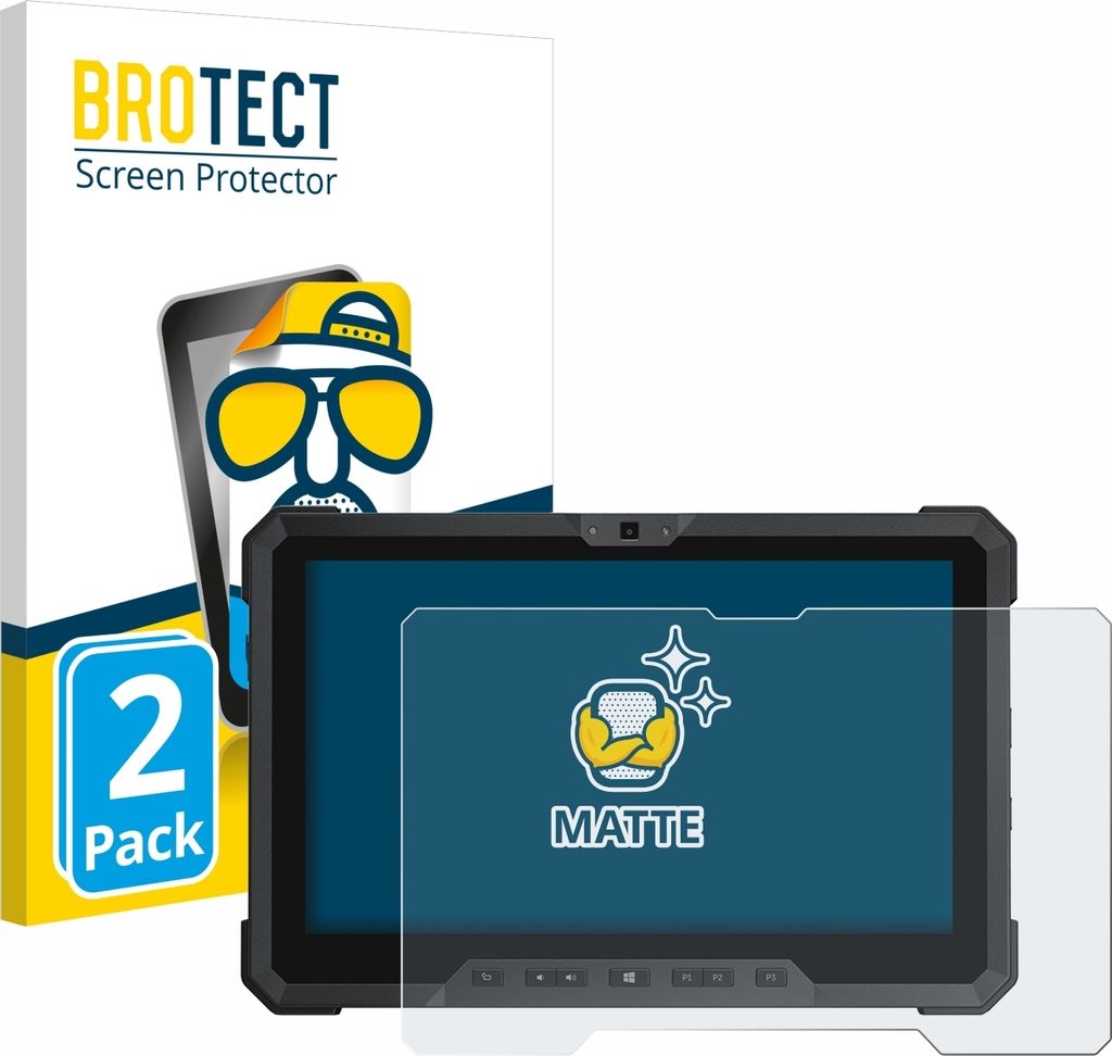 2x BROTECT Schutzfolie für Dell Latitude 12 Rugged 7212 Displayschutz Displayschutzfolie Folie Matt Entspiegelungsfolie