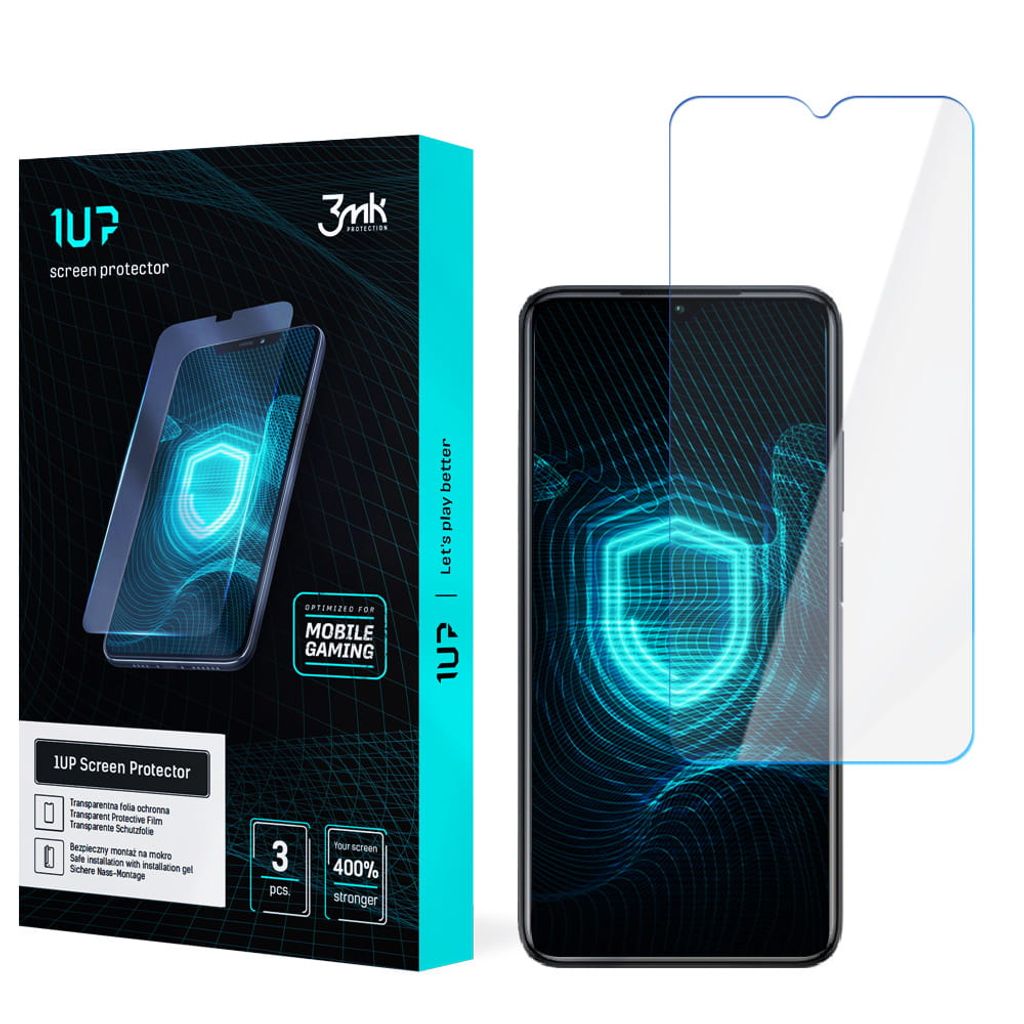 3mk Display Schutzfolie 1UP für Xiaomi Redmi 9 Power transparent Gaming (3 Stück)