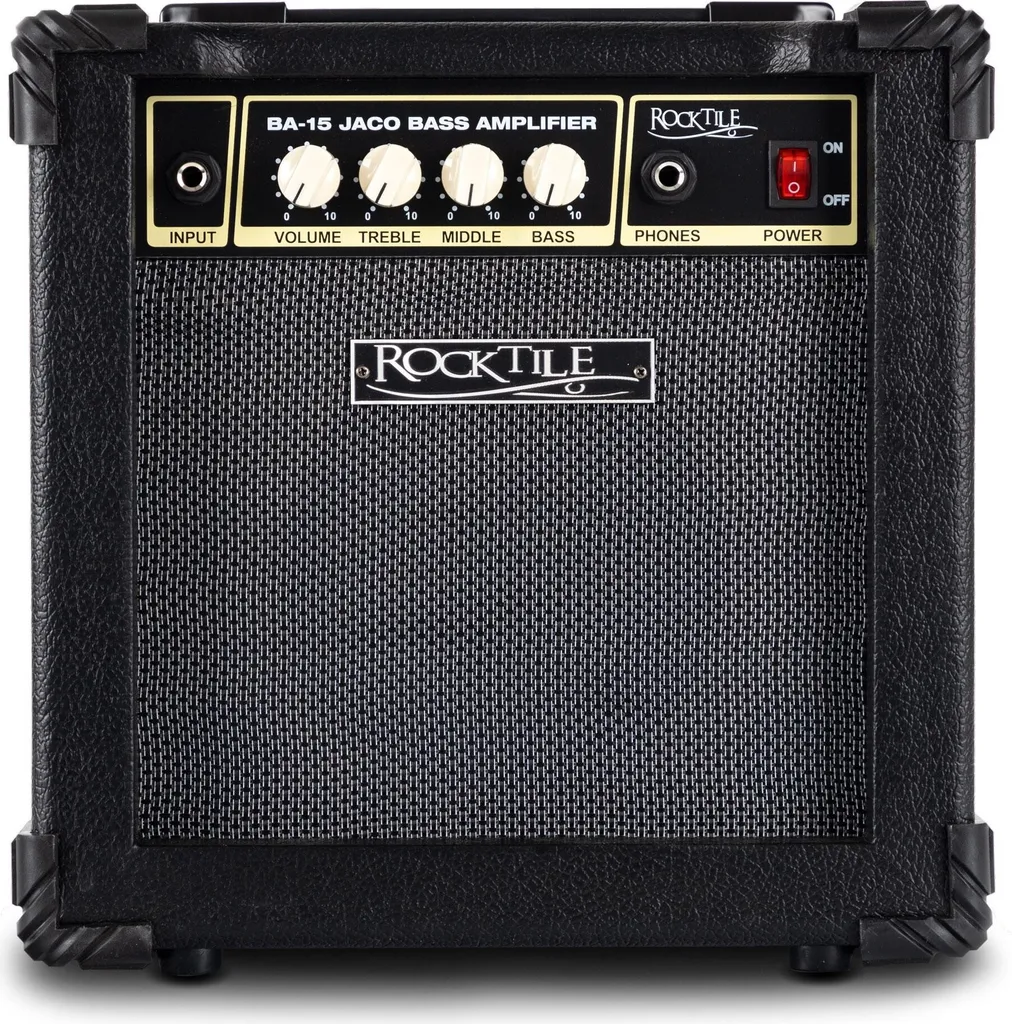 Rocktile BA-15 Jaco Combo Ampli Basse 15W - Haut-parleur 6,5 Pouces