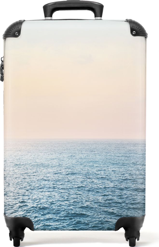 NoBoringSuitcases.com Koffer Handgepäck Trolley Rollkoffer Kleine Reisekoffer mit 4 Rollen - Meer - Natur - Sonne - Wasser - Cabin Size < 55x40x...