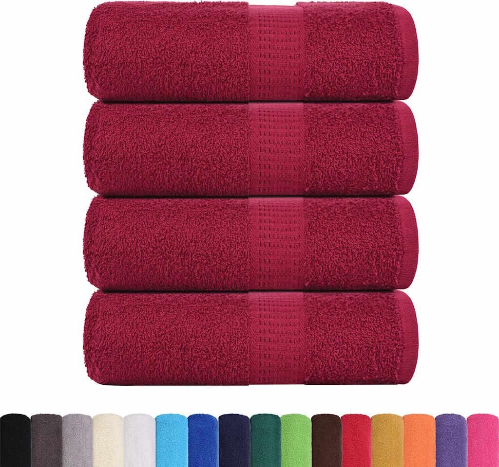 vidaXL Waschtücher FROGN 4 Stk. Bordeaux 30x30 cm 360 g/m²