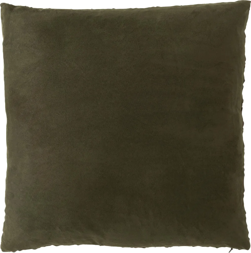 Coussin Vert Tissé en Polyester J-Line - Finition Texturée Haut de Gamme