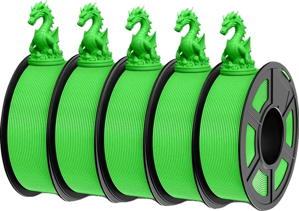 Filament PLA+ 3D vert anti-nœud pour éviter les impressions ratées