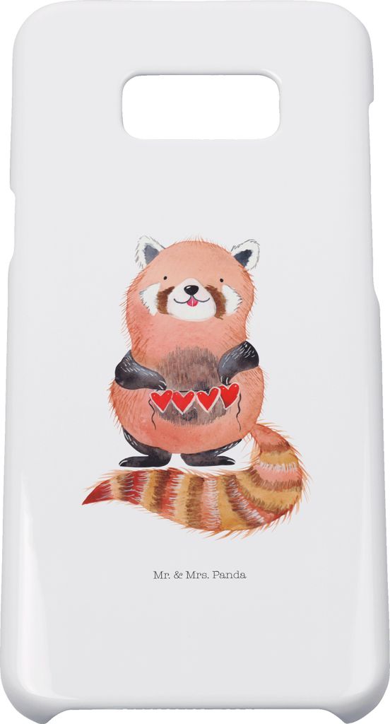 Mr. & Mrs. Panda Samsung Galaxy S8 plus Handyhülle Roter Panda - Weiß - Geschenk, Lieblingsmensch, Rot, Herz, Cover, Handy, Hülle, Liebling, Lus...