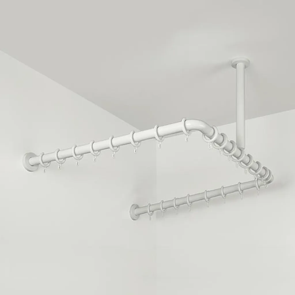 Main courante de douche en U pba 01 nylon blanc 1000x1000x440 mm