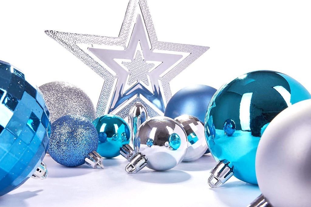 Brubaker 50-teiliges Set Weihnachtskugeln mit Baumspitze - Produktbild 5