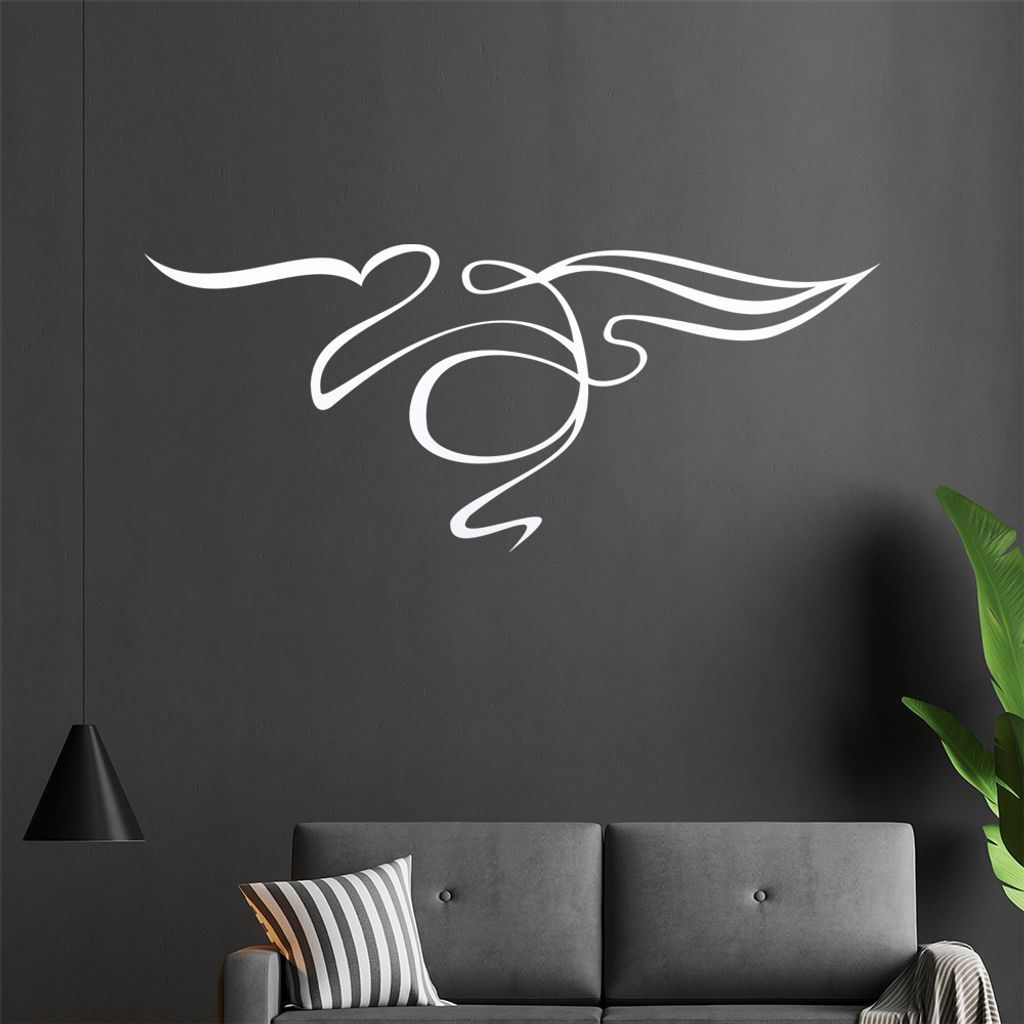 Tribal geschwungen Wandtattoo in 6 Größen - Wandaufkleber Wall Sticker - Dekoration, Küche, Wohnzimmer, Schlafzimmer, Badezimmer