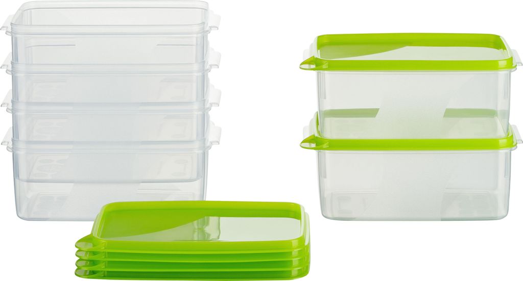 MiraHome Vorratsdosen Sets verschiedene Größen rechteckig grün – Vorratsdosen mit Deckel Luftdicht – Gefrierdosen für Mealprep – Austrian...