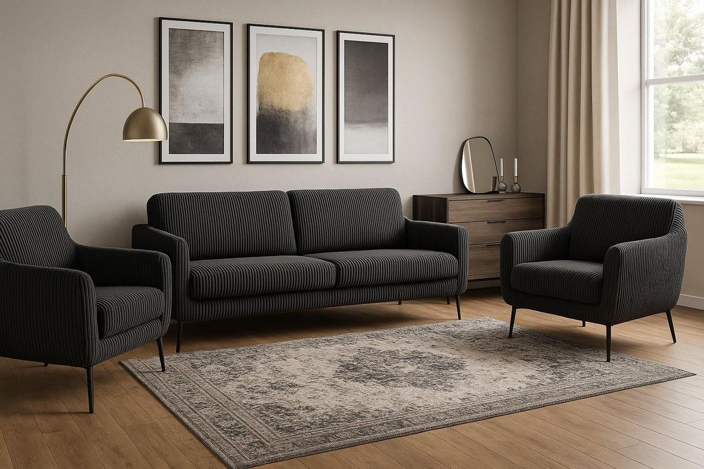 Wohnzimmer-Set BENITO 5: 3-Sitzer Sofa + 2 Sessel – Stil, Komfort und Funktionalität für Ihr Zuhause
