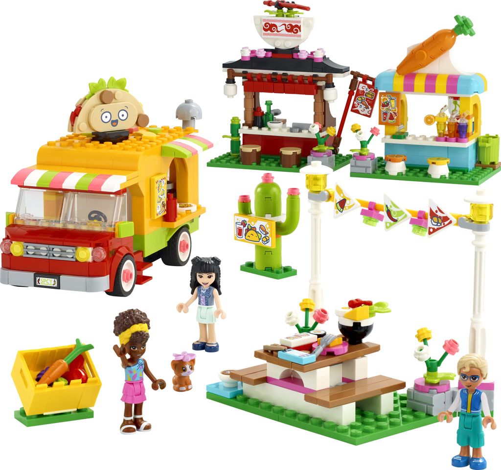 LEGO 41701 Friends Streetfood-Market avec camion à tacos et Image du produit 