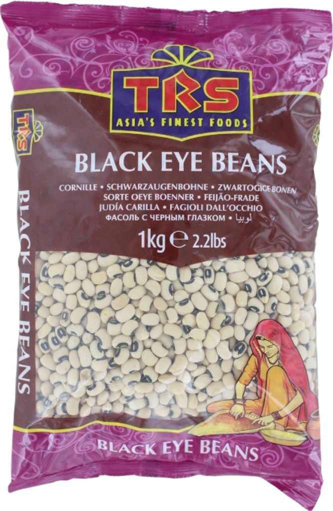 TRS Schwarzaugige Bohnen 1kg / BLACK EYE BEANS / Schwarzaugenbohnen / Augenbohne