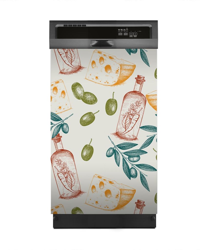 Magnete Dekorative 45x70 cm Küche Magnetmatte Spülmaschine - italienisches Essen
