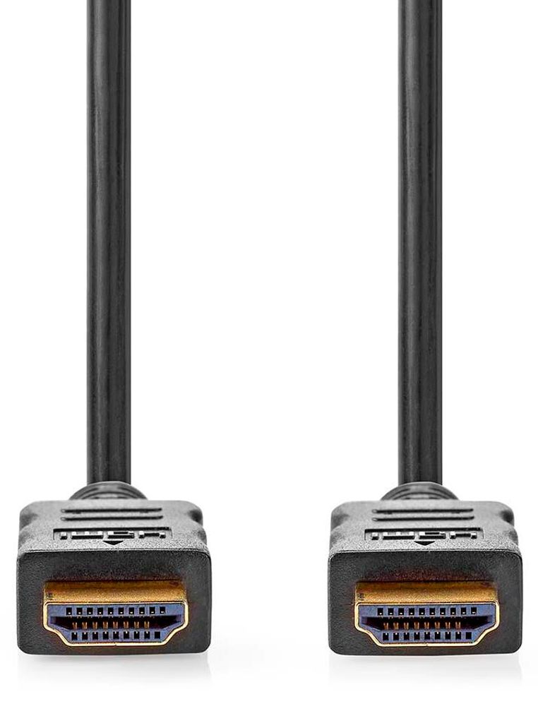 Nedis High Speed HDMI Kabel mit Ethernet - HDMI Stecker - HDMI Stecker - 4K@60Hz - ARC - 18 Gbps - 2.00 m - Rund - PVC - Schwarz - Label