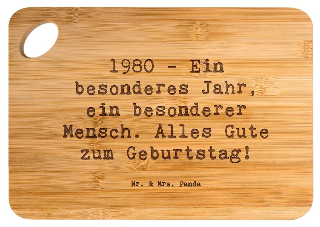 Mr. & Mrs. Panda snackbrett Spruch 1980 Geburtstag - Transparent - Geschenk, Schneidebrett, Brett, Glückwunsch, geboren, nostalgischer, vesperbret...