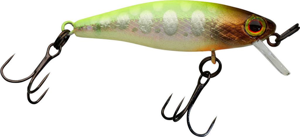 Illex Wobbler Tiny Fry 38 SP 1,5g schwebend Chartreuse Back Yamame