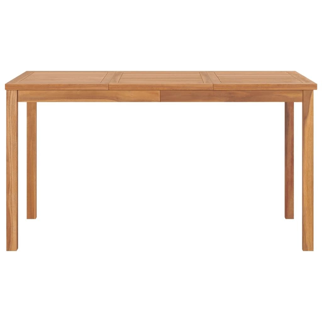 vidaXL Garten-Esstisch 140x80x77 cm Massivholz Teak Produktbild 