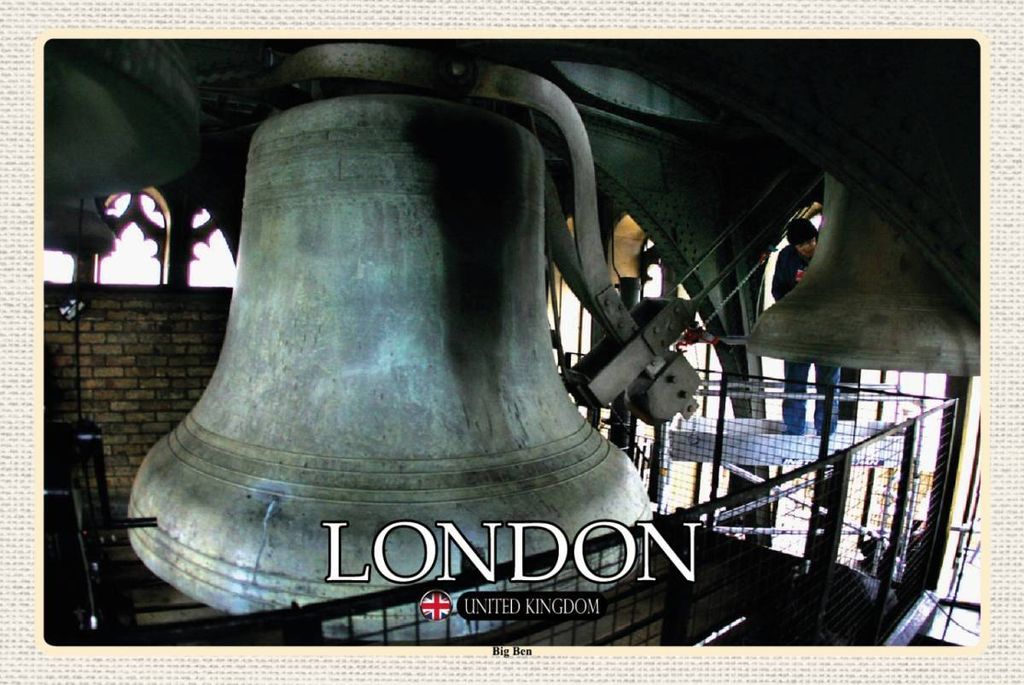 vianmo Holzschild 12x18 cm London UK England Big Ben Bildmotiv Reisemotiv Abenteuer Reisen