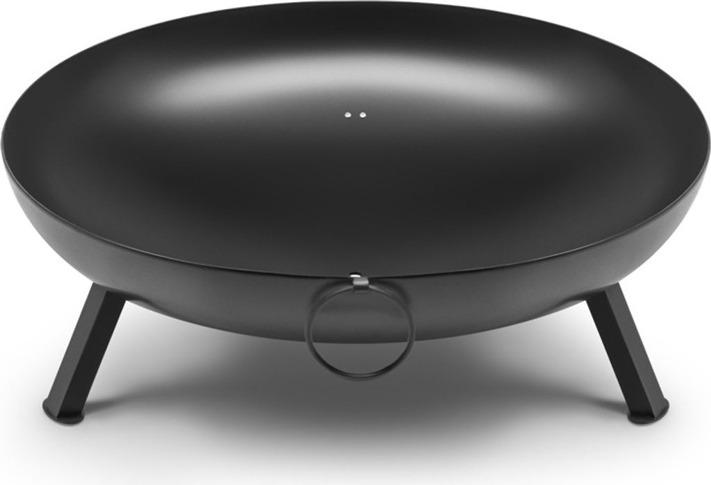 TheFavilla Feuerschale Bombe aus schwarzem Stahl (3,00 mm, pulverbeschichtet) Feuerstelle für Garten & Terrasse, Ø 64,5 cm- 15 KG- Wetterfest