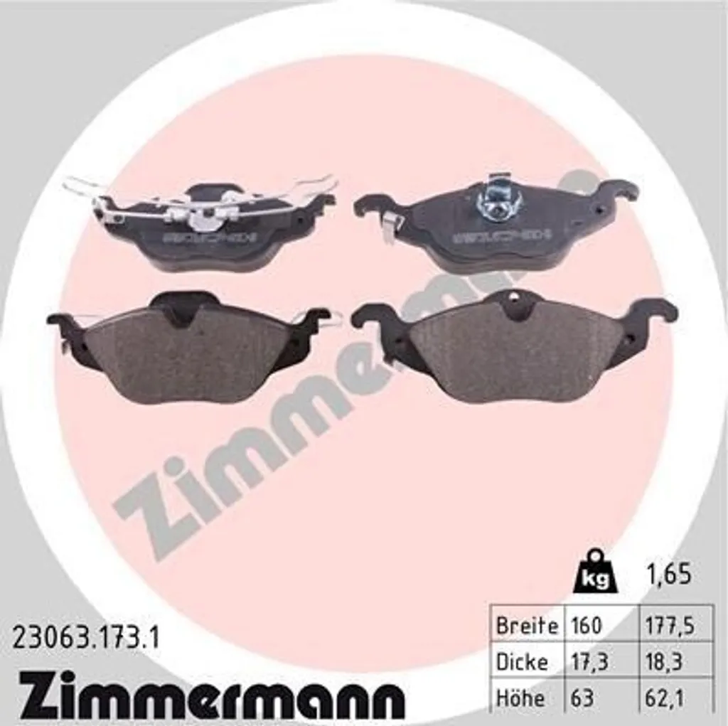 Plaquettes de frein Astra G Zimmermann pour conduite urbaine et route