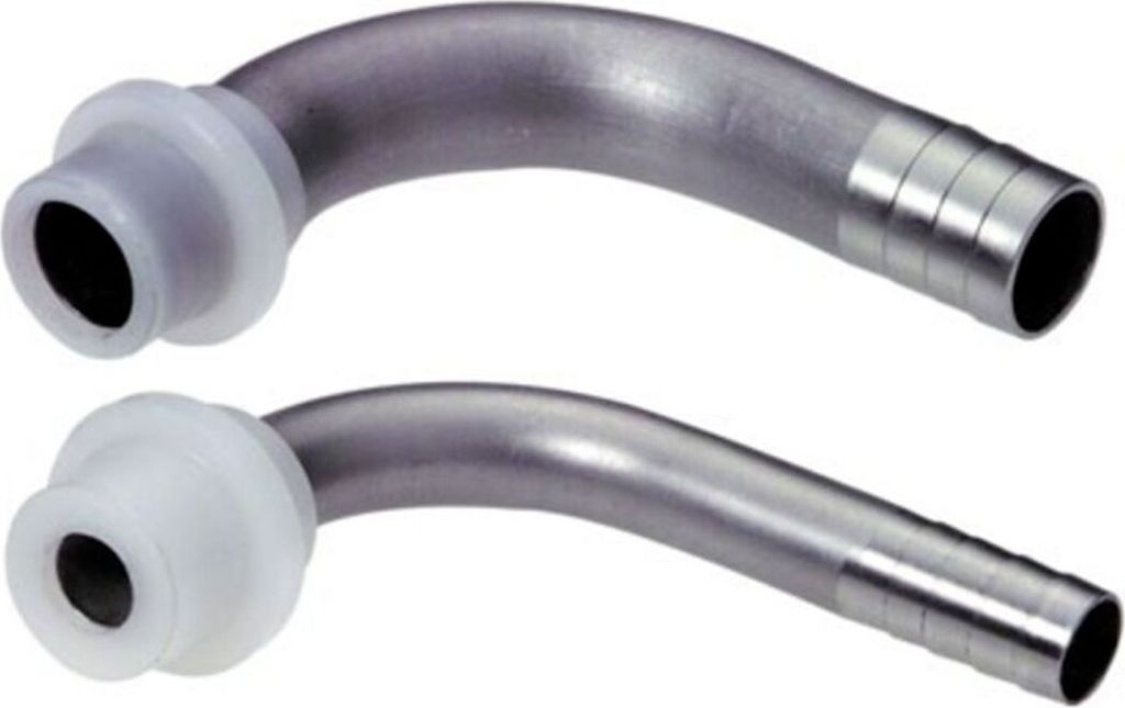 Bierschlauchtülle gebogen CNS,mit angespritzter Dichtung, NW 10mm