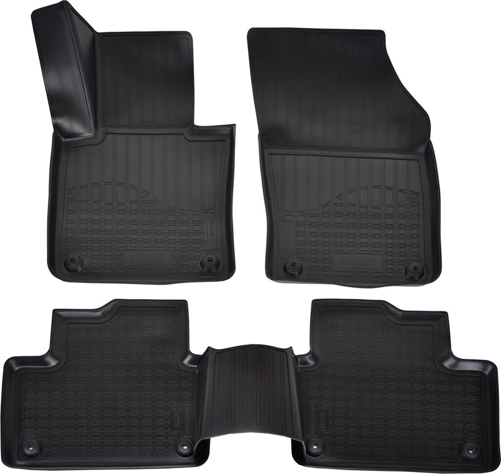 NORM LINERS | 3D Gummimatten Auto Matten Fussmatten Kompatibel mit Volvo S60 ab 2018 5tlg, Individuelle Passform mit Hohem Rand cca 4-5cm, Allwetter,