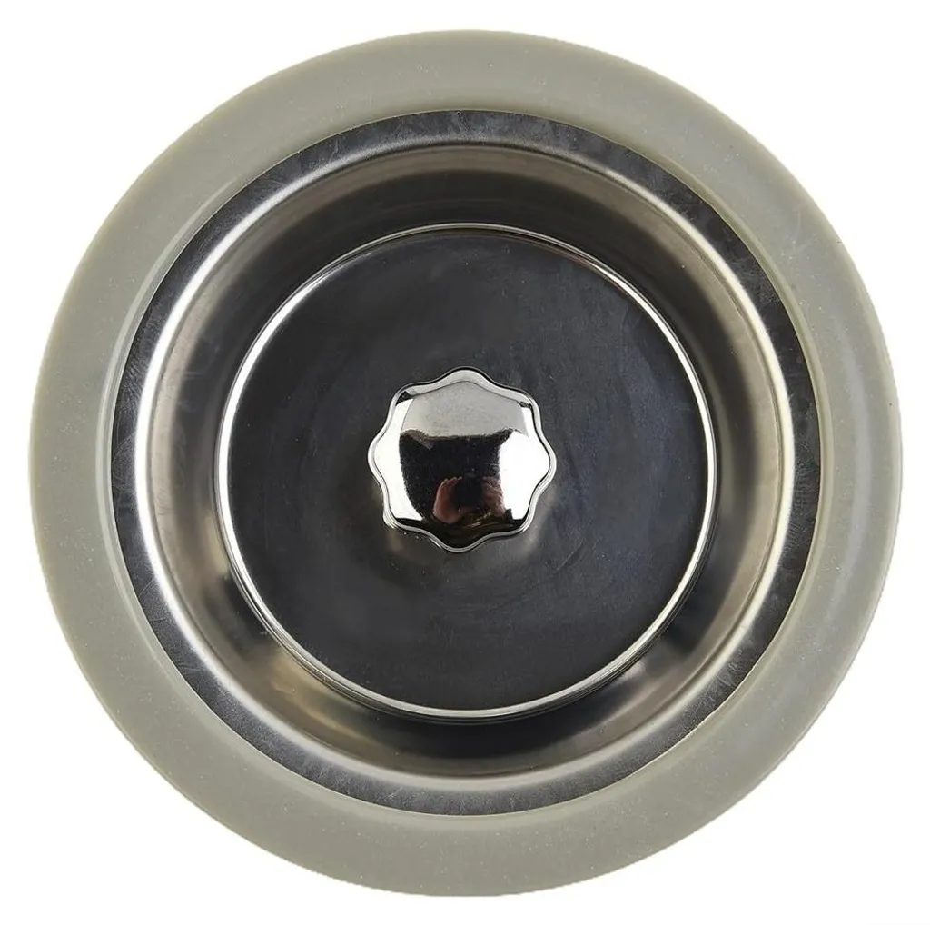 Bonde de vidange 82mm pour évier inox avec filtre panier ramasse-déchets