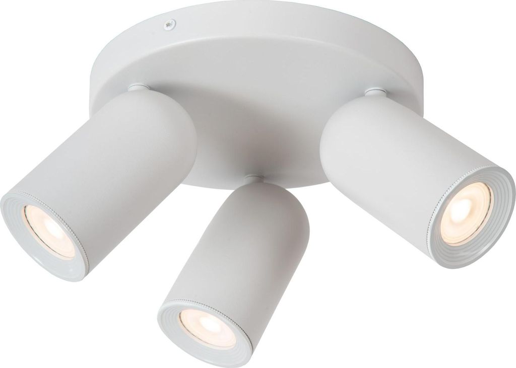 Strahler Metall verstellbar Weiß GU10 3-flammig Modern Spot Lampe