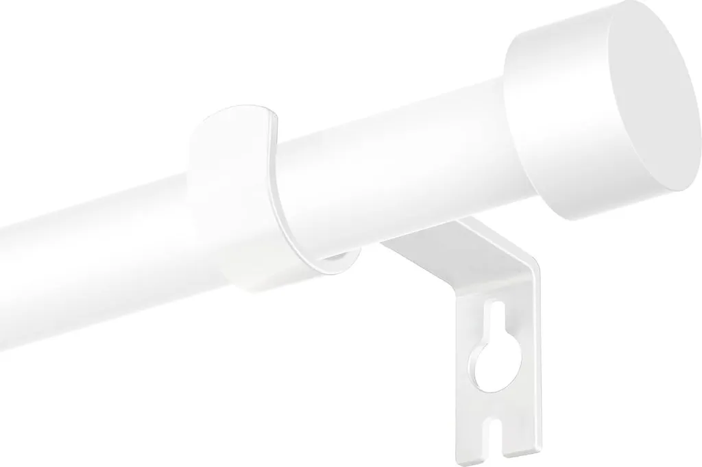 Barre à rideaux extensible blanche mate 223 cm pour salon et chambre