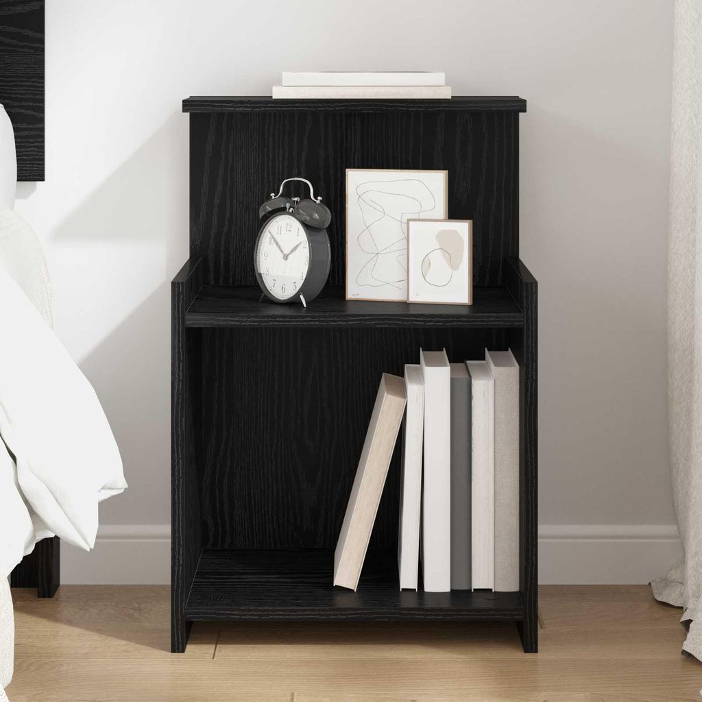 vidaXL Nachttisch Schwarz Eichen-Optik 40 x 35 x 60 cm Holzwerkstoff