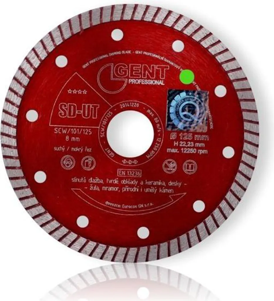 GENT Disque diamanté ultrafin turbo pour dalles frittées et grès cérame