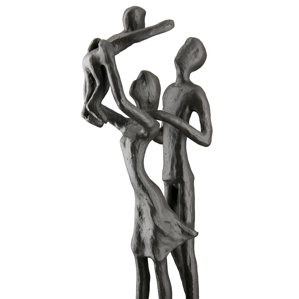 Figurine Famille Gilde en fer brun 20cm - Design moderne et robuste