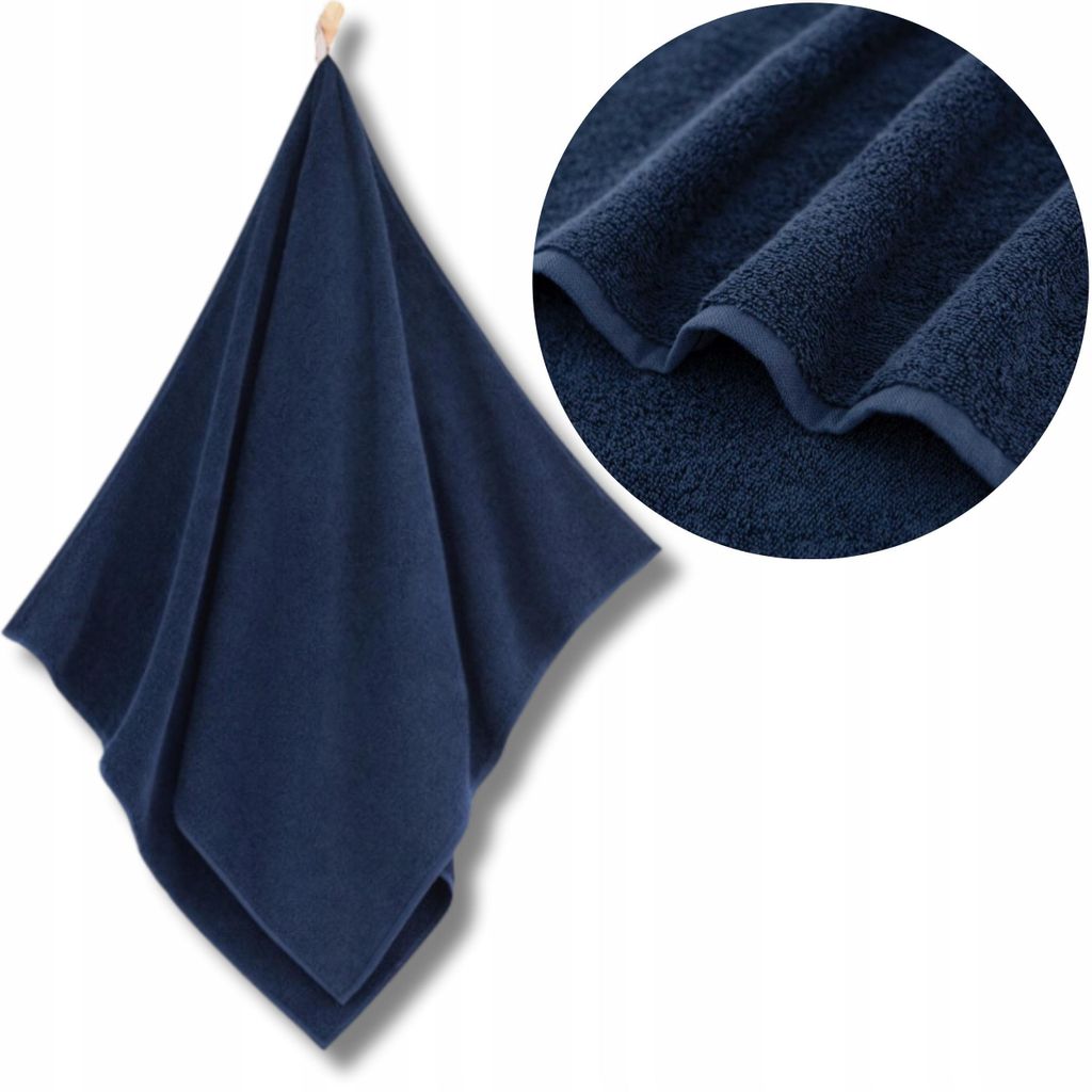 Handtuch - 100% Baumwolle - 400 g/m2 - 50x100 cm - Extra Saugfähig - Dunkelblau - hohe Grammatur - LICZI2
