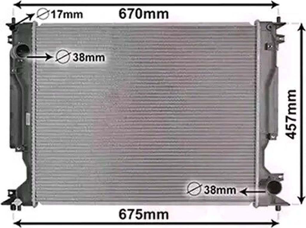 VAN WEZEL 53002717 Kühler Wasserkühler Motorkühler für LEXUS IS II (GSE2, ALE2, USE2)