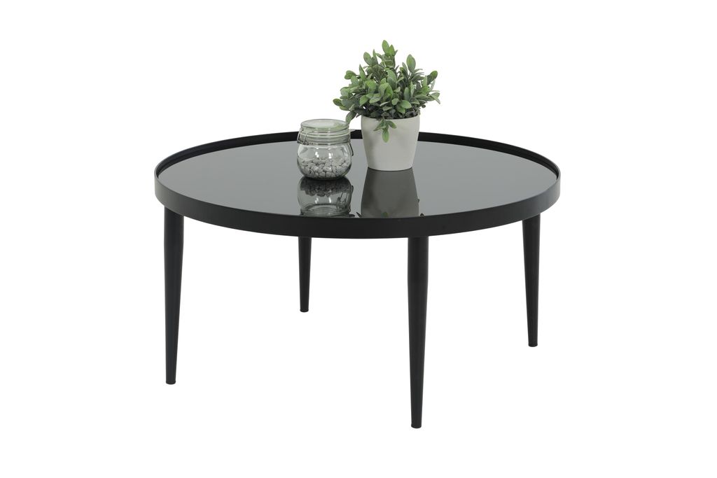Hela Tische, Glascouchtisch Ron, Metallgestell Schwarz, Produktbild 