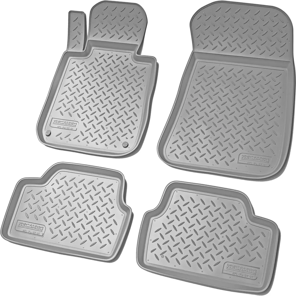 Tappetini 3D BMW 1er E81-E88 Gomma Grigio Sport - Fit Perfetto Garantito