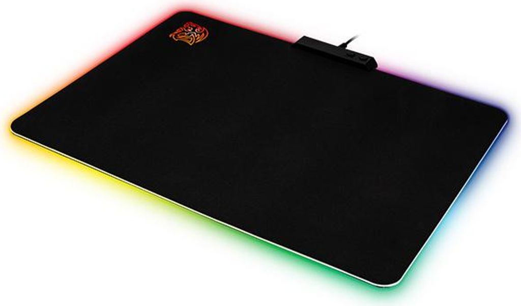 Thermaltake MP-DCM-RGBSMS-01 - Schwarz - Einfarbig - Kautschuk - USB - Anti-Rutsch-Basis - Spiel-Mauspads